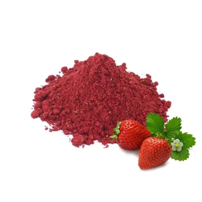 Extrait de poudre de fraise lyophilisée naturelle pure d'usine Ingrédients en vrac purs